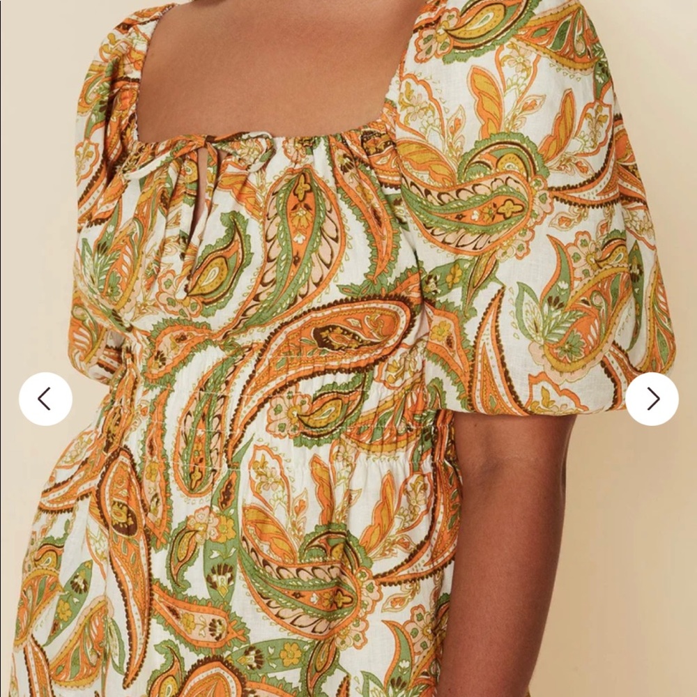 FAITHFULL THE BRAND Nikoleta paisley-print linen mini dress